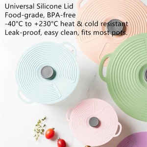 Tapas Elásticas de Silicona de Grado Alimenticio, 5 Piezas, Reutilizables, Herméticas, Aptas para Microondas, para Almacenamiento de Alimentos en la Cocina - Product Image 4