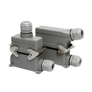 Conector de Alimentación Rectangular de Aluminio DIN de Alta Resistencia HE-6-10-16-24-32-48 Núcleos, Enchufe Industrial Impermeable para Aviación - Product Image 1