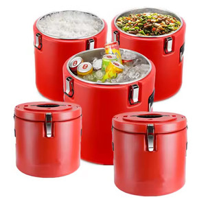 Secchio per zuppe in acciaio inox 10/15/20/25/30/40/50/60/70/80LThermos per alimenti caldi o surgelati - Product Image 1