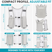 Sac d'hydratation réfléchissant pour course nocturne, cyclisme et jogging, personnalisable avec logo, livraison rapide, gilet d'hydratation pour trail, vente chaude