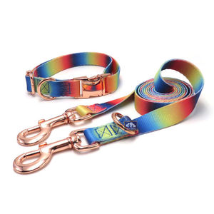 Kunden spezifisches Hunde halsband mit D-Ring-Gürtels chnalle Metall-Hardware-Zubehör für Haustier leinen - Product Image 5