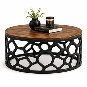 Mesa de Centro de Madera Orgánica con Diseño Geométrico Moderno para Sala de Estar, Mueble Contemporáneo para el Hogar, Decoración para Salón - Product Image 4