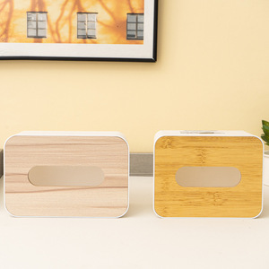 Organisateur de bureau rectangulaire personnalisé au design moderne avec couvercles en bois de bambou, grande capacité, étanche, logo publicitaire, <span class=keywords><strong>organisation</strong></span> - Product Image 2