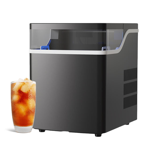 Smart Mini Ice Maker for Summer Cold Drinks, Ice Coffee, 26lbs Ice in 24Hrs, Electric Ice Making Machine with Visible Window