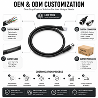 Cable Ethernet RJ45 a M12 X-Code de 8 Pines, Impermeable, Conector de Red para Sensores Industriales, Arnés de Transmisión de Datos