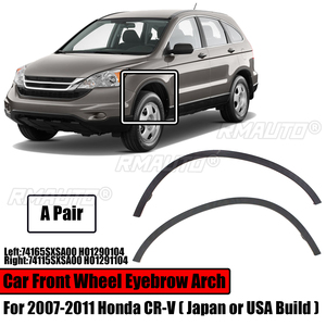 Car Front Wheel Fender Flares Eyebrow Arch Trim for 2007-2011 Honda CR-V Japan or USA Built <b>Primed</b> Molding Front Fender Mudguard - Product Image 1