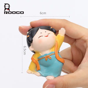 Roogo Tang <span class=keywords><strong>Dynasty</strong></span> รูปสุภาพสตรีเรซิ่นตกแต่งบ้านเครื่องประดับรูปแกะสลักขนาดเล็กน่ารัก - Product Image 5