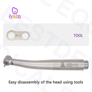 Bestto 수동 고속 치과 터빈 핸드피스 6 홀 광섬유 퀵 커플러 치과 장비 - Product Image 6