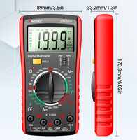 Multimètre numérique DT9205A True RMS professionnel, testeur de courant AC/DC, HFE, Ohm, testeur de condensateurs, détecteur de tension, outils