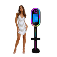 13,3-Zoll-Sofortdruckspiegel Photo Booth DSLR-Smartphones Sofortiges Teilen für Partys Hochzeiten-Metall glas 2 Jahre Garantie