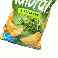Sacs d'emballage pour chips de pommes de terre personnalisés en gros, qualité alimentaire, anti-humidité, MOPP/VMPET/CPP, sacs à scellage arrière, sacs gonflables thermoscellables