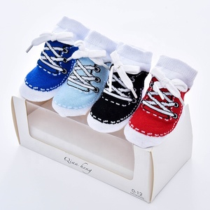 Hot Koop 4 Pairs Een <span class=keywords><strong>Set</strong></span> Pvc Box Pakket Peuter <span class=keywords><strong>Baby</strong></span> Jongens Meisjes Katoen Schattige <span class=keywords><strong>Baby</strong></span> Sokken - Product Image 1