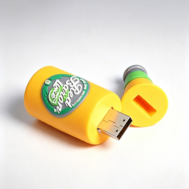 Custom 3D PVC Drink Bottle Shape USB Flash Drive Custom Logo 8GB 16GB 32GB 64GB Promotional Souvenir Pen Drive