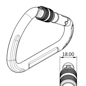Mosquetón de aleación de aluminio en forma de ventilador, cierre de tornillo con certificado meet en 12275, venta directa de fábrica china - Product Image 2