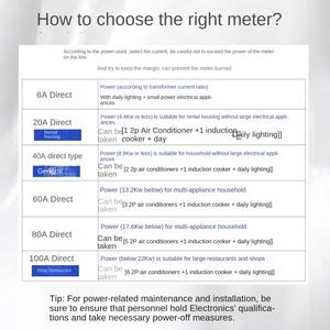Contatore Elettrico DDS7777, Misuratore di Energia Elettronico Domestico ad Alta Precisione, Contatore per Alloggi in Affitto, Intelligente 40A Classe di Precisione B - Product Image 4