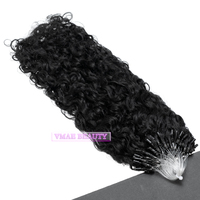 Extensions de cheveux humains naturels Vmae Virgin Remy Birmanes Double Drawn Brutes 100g Afro Coily Kinky Curly Micro Loop Nano Ring