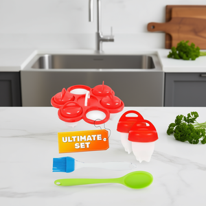 Cuiseur à œufs en silicone Liberhaus, antiadhésif, 6 tasses avec support pour une cuisson facile des œufs sans coquille - Product Image 2