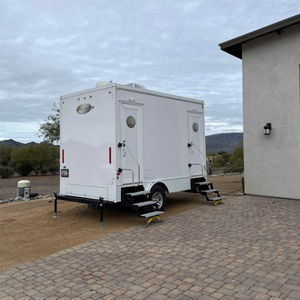 ห้องน้ำเคลื่อนที่กลางแจ้งแบบพกพาทันสมัย โครงสร้างเหล็ก ออกแบบมาสำหรับการตั้งแคมป์ ผลิตจากวัสดุแผงแซนวิช - Product Image 1