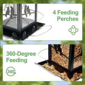 Petdom 4lbs lớn kim loại <span class=keywords><strong>Bird</strong></span> <span class=keywords><strong>Feeder</strong></span> cho ngoài trời treo <span class=keywords><strong>Bird</strong></span> Seed feeders với perches Hoang Dã <span class=keywords><strong>Bird</strong></span> <span class=keywords><strong>Feeder</strong></span> - Product Image 5