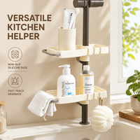 Organisateur de robinet de cuisine fantastique, support pour éponge pour évier de cuisine et tuyau de salle de bain