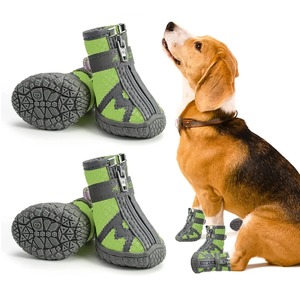 4Pcs Breathable Mesh Dog Shoes Reflective Zipper Anti Slip Rubber Sole Outdoor Walking Pet Boots For Small Medium Dogs - Product Image 6