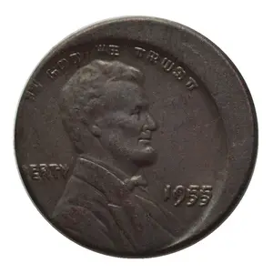 Vente en gros de pièces de monnaie vintage 1955/1955 face doublée America Penny Copper Replica USA Small Cents