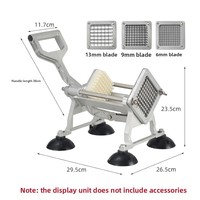 Commerciële Aluminium Frietmachine Aardappelsnijmachine Zuigvoeten Voor Keukenhotels Restaurants Groentesnijder