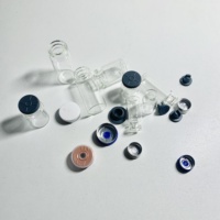 Flacons en verre borosilicate neutre personnalisés de 2 ml, 3 ml, 5 ml, 6 ml, 7 ml, 8 ml, 10 ml, 15 ml, avec bouchon en caoutchouc stérile, scellés, écologiques
