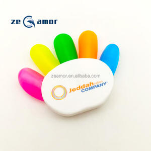 Zeamor <span class=keywords><strong>Kawaii</strong></span> <span class=keywords><strong>dessin</strong></span> stationnaire nouveau personnalisé créatif 5 couleurs mignon Mini ongle doigt <span class=keywords><strong>surligneur</strong></span> pour les affaires et l'école - Product Image 1