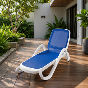 <span class=keywords><strong>Chaise</strong></span> <span class=keywords><strong>longue</strong></span> d'extérieur moderne en plastique, résistante à l'eau, en maille Teslin, pour piscine, plage, jardin, terrasse, vente en gros - Product Image 1