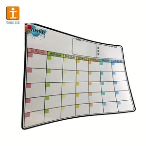 Calendrier de plan hebdomadaire magnétique d'usine autocollant de voiture noir et blanc calendrier réfrigérateur tableau blanc magnétique d'essuyage à sec - Product Image 4