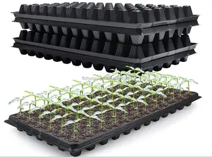72 Holes 1mm PET Seedling Trays Plastic Plant Nursery Seed Tray For Greenhouse Vegetables Farm Planting