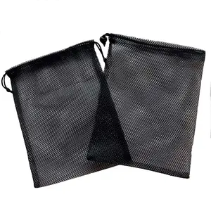 Hot Selling 10*15Cm Polyester Mesh Zakje Cadeau Tas Voor Verpakking Met Trekkoord Voor Custom Logo Gedrukt