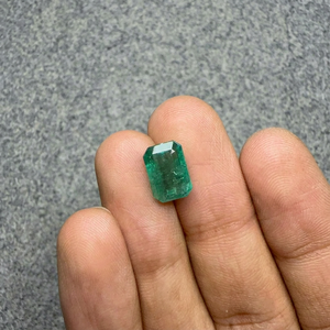 Émeraude naturelle zambienne de 3,39 carats, taille octogonale, pierre précieuse verte lâche, qualité supérieure, pour bague, pendentif, bijoux, Jai Narayan - Product Image 1