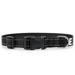 2023 New Design Service Dog Collar Adjustable Reflective Strip Design Factory Custom Dog Collar