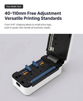 Printer Label Barcode Thermal Tahan Air 4 Inch USB Wireless Port Direct 110mm POS untuk Penggunaan Logistik