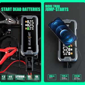 Démarreur de voiture portable 4000A à démarrage rapide avec écran numérique, charge rapide, éclairage LED, batterie externe 20000mAh pour véhicules - Product Image 2
