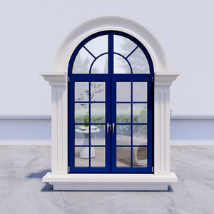 Puertas arqueadas de aleación de aluminio de primera calidad en blanco y negro que aportan elegancia europea <span class=keywords><strong>a</strong></span> su hogar - Product Image 2
