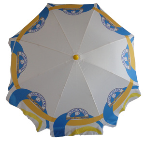 <span class=keywords><strong>Ombrellone</strong></span> da Spiaggia Personalizzato con Logo, Bianco e <span class=keywords><strong>Giallo</strong></span>, con Pannello Solare, per Spiaggia e Attività all'Aperto - Product Image 3