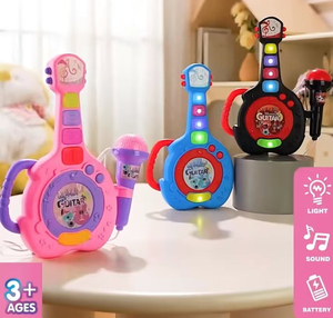 Juego Musical de Guitarra Colorida con Diseño de Guitarra, Funciona con Pilas, Juguete de Plástico para Niños para Cantar <span class=keywords><strong>Karaoke</strong></span> - Product Image 2