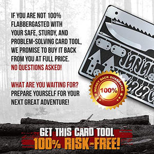 Carte à hameçons 30 en 1 en acier inoxydable, outil de survie, équipement de pêche en plein air, équipement de chasse, couleur grise, longueur de lame de 14 pouces - Product Image 3