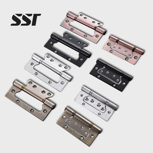 Stainless Steel Female Flat Non-Slotted <b>Hinge</b> Black Brass <b>Spring</b> Silent Bearing Modern for Door Bathroom Entry for Outdoor - Product Image 1