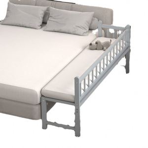 Costura ajustable Cama de hierro para niños con panel de valla Cama pequeña para bebés Conexión sin costuras ensanchada Lado De La Cama grande puede dormir - Product Image 1