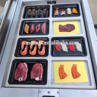 Plateau alimentaire pour aliments, crevettes, viande, poisson, machine d'emballage sous vide pour la peau, machine de scellage sous vide, prix
