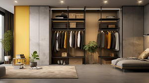 2024 ai hiện đại khái niệm sáng tạo màu chanh phòng thay đồ nội thất tủ quần áo Nhà Phòng Ngủ đồ nội thất sơ đồ khái niệm - Product Image 4