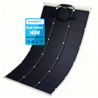 Panel solar monocristalino flexible y curvable AHONY eGo S de 145W con 25.8% de alta eficiencia para caravanas, barcos y techos marinos.