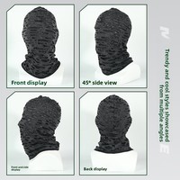 Nouveau masque intégral transparent en polyester sans trou pour Halloween, idéal pour les jeux de rôle amusants