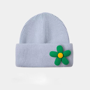 Phong Cách Mới In Beanie Mùa Đông Hat Ấm Acrylic Trẻ Em Cô Gái Dệt Kim Mùa Đông Hat Cap Mèo Tai Giá Rẻ Trẻ Em Bé Beanie - Product Image 6