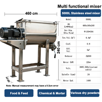 Mélangeur à ruban horizontal en acier inoxydable automatique à haute efficacité en forme de U pour le mélange de granulés alimentaires, chimiques, détergents et poudres