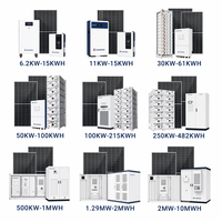 Sistem Energi Surya Hibrida 5kw 10kw 20kw dengan Penyimpanan Baterai Lithium, Sistem Tenaga Rumah Off Grid, Kit Panel Surya Lengkap, Set Lengkap PV